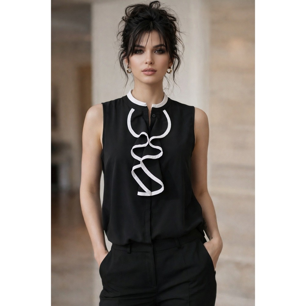 Calvin Klein Women's Sleeveless Black PXL Dressy Tank Top‎ modern quiet luxury